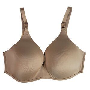 Soma Vanishing 360 Wireless Bra Tan 38DD Seamless Light Padding Adj Strap V Neck